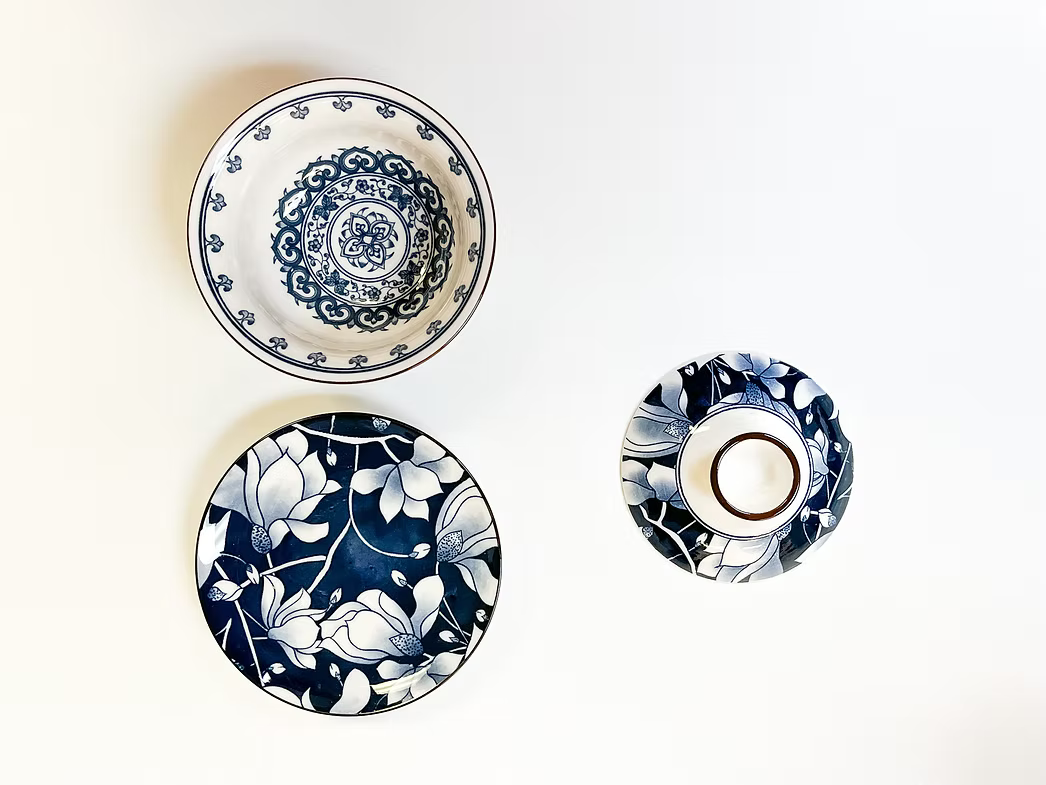 Blue Floral Prink Gaiwan